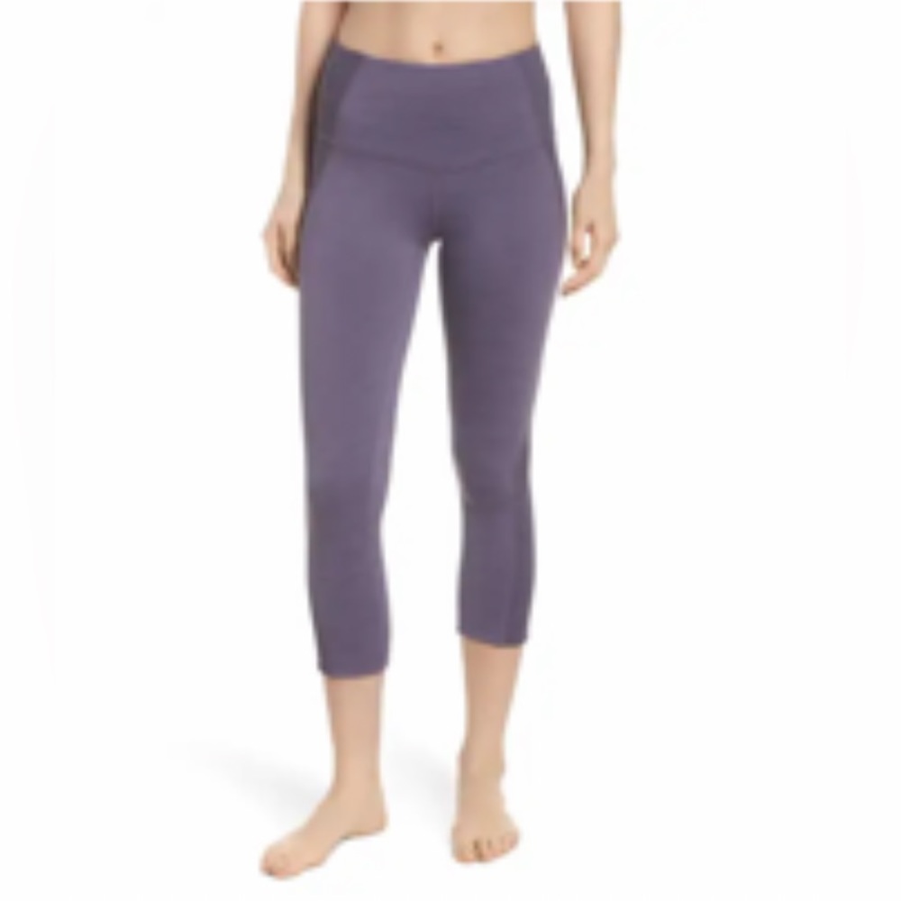 Zella Sporty Splice High Waist Crop Leggings